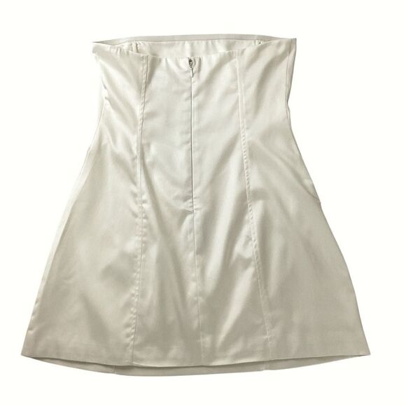 WeWoreWhat Size 4 NWT Strapless Peplum Mini Dress in Ecru Cream Ivory - Picture 8 of 12